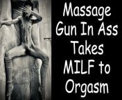 Super Sexy Skinny MILF Takes Massage Gun Dildo Deep In Her Ass from sex girl gun