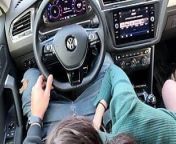 Risky blowjob and sex in the car from boyfriend garilfried sex