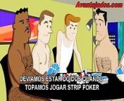 Gay cartoon the game of poker from gay man porn comics