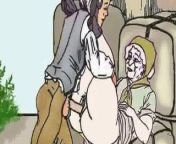 Guy fucks granny on the bales! Porn cartoon from funny bale telipale