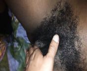 Ebony with hairy pussy and long pussy lips from ebony pussi