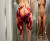 Stepsister Films Herself in Shower on Cam to Show Huge Octopus Ass Tattoo from polish film scene nudes