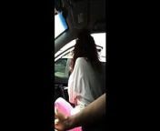 hooker chokes on cum car bj from car bj
