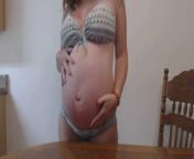 Hot Pregnant Girl Squriting on a Dildo from squritill video reape