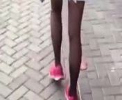 Asian woman walking like a frog from women insert frog in vagina