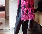 Lady bedroom dress change from indian aunty river dress change