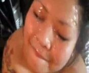 BBW Asian chick gets anal from BBC then takes huge facial from asian bbw