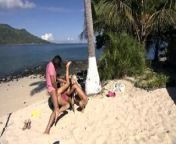 Two Girls fuck at Caribian Beach from namibian fuckeb by big dick
