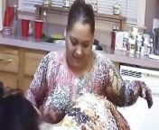 Fat and BBW latinas use creams on their bodies in the kitchen from fathan xxx speical videos