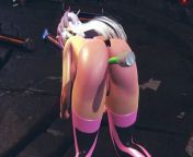 Alien girl on an alien planet takes anal beads up her ass : 3D Hentai from alien planet hentai