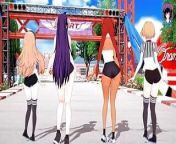4 Cute Girls In Sexy Panties - Ass Shaking Dance (3D HENTAI) from shake ti up cartoon hot se
