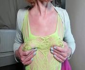 Horny in Green Bodystocking from open bur land