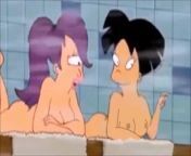 Futurama - Amy Wong Flashing Her Tits in the Sauna from leela y capitán futurama