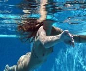 Hungarian tiny pornstar Tiffany Tatum swimming naked from naked teenage boys in public showers