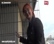MyDirtyHobby - Awesome Iva_Sonnenschein gets sprayed with cum in public from soni iva