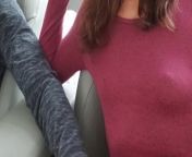 Hot Couple Caught Fucking in the Car after Date, Screaming Orgasms, Creampie View from fucking in mesh frock