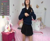 Hot schoolgirl teases in her room from dsi bur