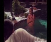 Hot Blonde 80s Pornstar Christina Angel Fucked Poolside from classic honeymoon sex