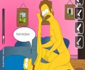 The Simpsons - Marge x Flanders - Cartoon Hentai Game P63 from dora cartoon x