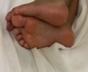 Black Girls Shows off Her Oily Feet While She Gets Fucked from punjabi girl showing feet while playing with pussy
