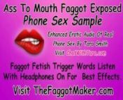 Ass To Mouth Faggot Exposed Enhanced Erotic Audio Real Phone Sex Tara Smith Humiliation Cum Eating from mp3 bayanat