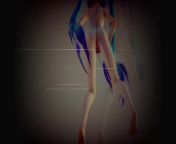 MMD 4k 18+ Miku Micro bikini Expectations [ with effects ] from morgann leann sfw and nsfw tiktok side by side