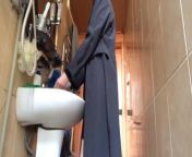my school teacher made me squirt in a school toilet: real foamy orgasm from school legs