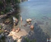 Candid Beach Voyeur (Clear Water Bikini Babe) from hidden camra inside sh