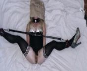 slut bound at party for anyone to fuck w bag head from jiomobile