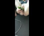 Fucking herself with giant zucchini. Multiple squirting orgasms! Risky masturbation. Compilation from fucking herself with