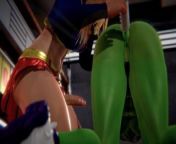 Futa - Anal - Supergirl x She Hulk from desiresfm futanari femshep x miranda mass effec