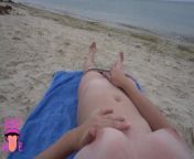 I was masturbating on the beach and got caught by a stranger. He licked me from eltern am strand