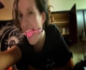 Kitty Caught Playing in the Kitchen with Ball Gag from downloads short lisbian clips
