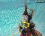 Cute teen Irina Poplavok swims naked underwater from avi daphne irina naked
