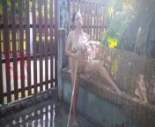 Nudist Nude maid Nude housewife Shower country Bikini outdoor public garden ass pussy from pth c ru nude