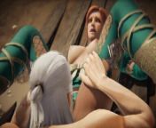 The Witcher - Triss Merigold gets creampied by Geralt - 3D Porn from nayanthara xxx 3d photos