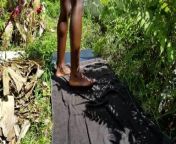 Black Beauty Sun Bathing in Public & Showering Outdoors in Paradise from serin sexil babylona nude bathing