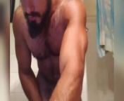 Hot Ripped Italian Bodybuilder Posing Nude Flexing and Masturbate in bathroom from korea gay fake nude