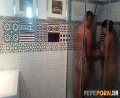 In the shower, STILL HORNY AS FUCK! Catalina and Mike Vegas from pipiporn