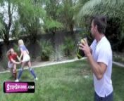 Horny Step Father Teach His Sexy Teen Step Daughters How To Handle Balls But Gets Caught By His Wife from 10 sla garl vergin sexy