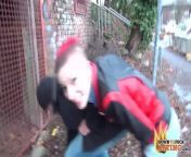 PublicSexDate - Sexy Redhead Alt girl Fucked by TWO Dicks behind a Public building from sunny ieone sexy vdoe downloadangla xvideo new sexÃ