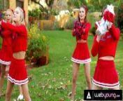 Ariana Marie Bangs Her Rude Cheerleader Team Captain With Dakota Skye And Their New Addition from arkaja