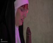 Roleplay Done Right As Hot Redhead Nun Rides A Hard Wooden Dildo Under Rule Of Sexy Priest from www xxx nun